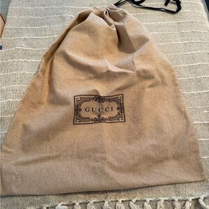 Gucci Dust Drawstring Bag Beige authentic